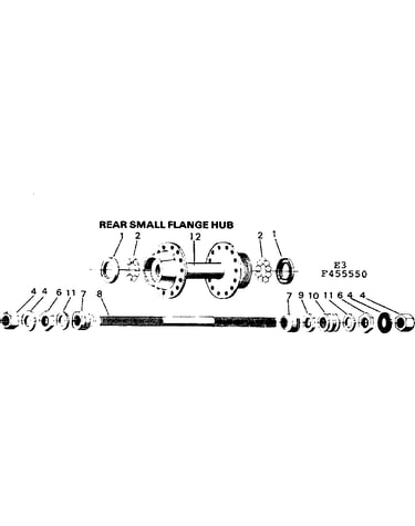 Rear small flange hub