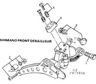 Sears 502455650 shimano front derailleur diagram