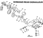 Sears 502455650 shimano rear derailleur diagram