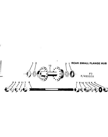 Rear small flange hub