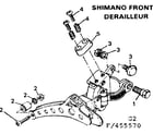 Sears 502455580 shimano front derailleur diagram