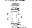Sears 502455590 crank hanger bearing set diagram