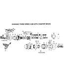 Shimano three speed hub with coaster brake