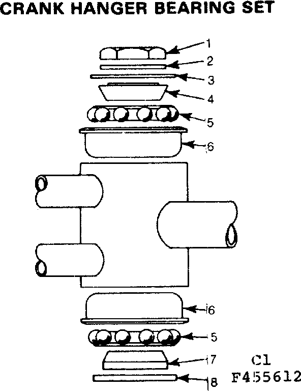 Crank hanger bearing set