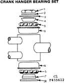 Crank hanger bearing set