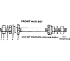Sears 502455621 front hub set diagram