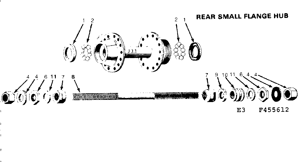 Rear small flange hub
