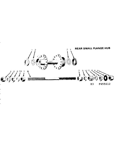 Rear small flange hub