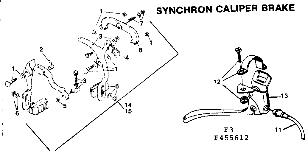 Synchron caliper brake