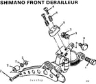 Sears 502455760 shimano front derailleur diagram