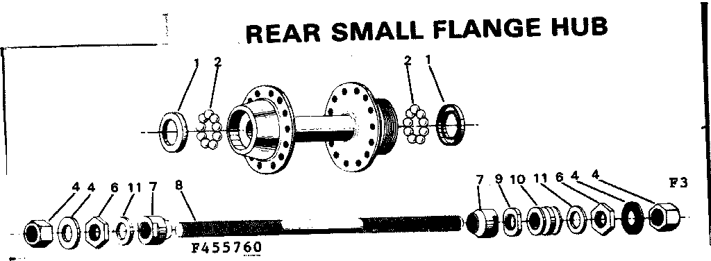 Rear small flange hub