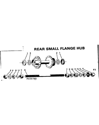 Rear small flange hub