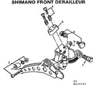 Sears 502455761 shimano front derailleur diagram