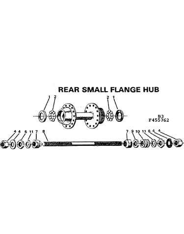 Rear small flange hub