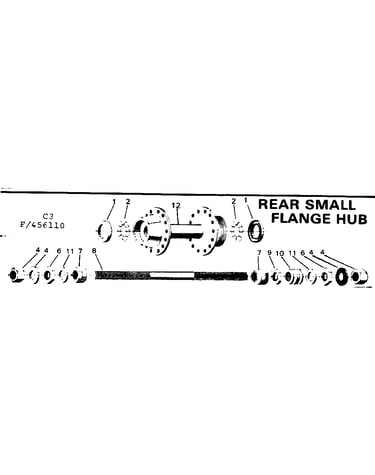 Rear small flange hub