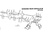Sears 502456120 shimano rear derailleur diagram