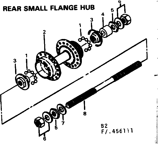 Rear small flange hub