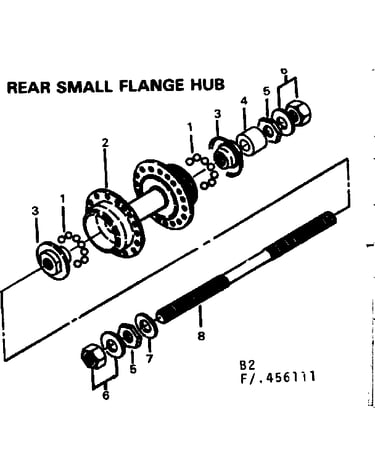 Rear small flange hub