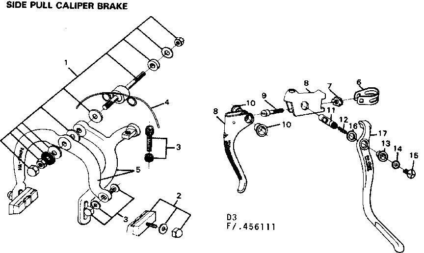 Side pull caliper brake