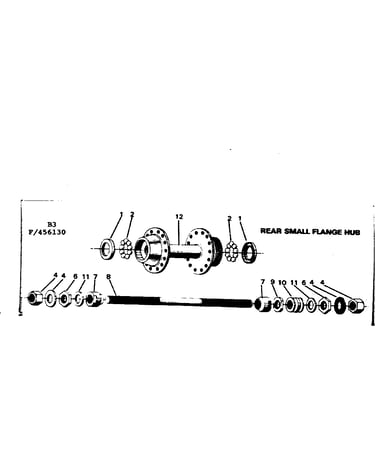 Rear small flange hub