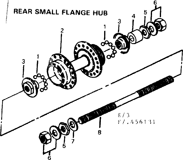 Rear small flange hub