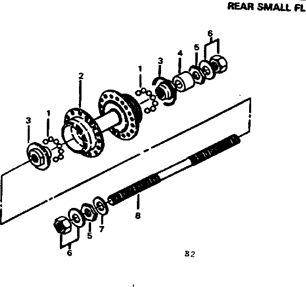 Rear small flange hub