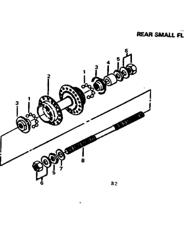 Rear small flange hub