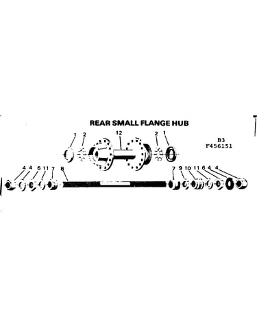 Rear small flange hub