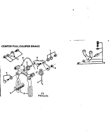 Center pull caliper brake
