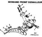 Sears 502456151 shimano front derailleur diagram