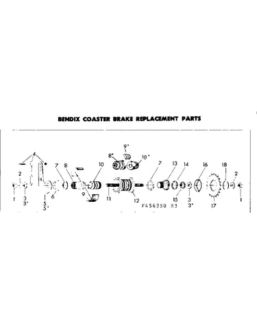 Bendix coaster brake replacement parts