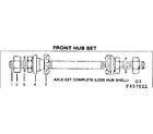 Sears 502457021 front hub set diagram