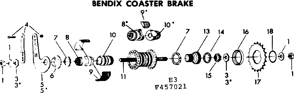 Bendix coaster brake