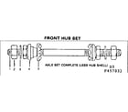 Sears 502457031 front hub set diagram