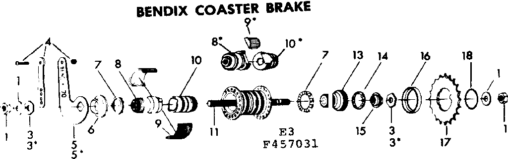 Bendix coaster brake