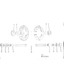 Front and rear hub