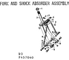 Sears 502457040 fork and shock absorber assembly diagram
