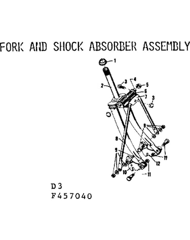 Fork and shock absorber assembly