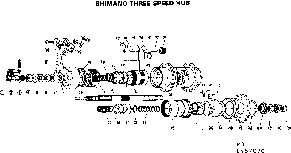 Shimano three speed hub