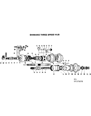 Shimano three speed hub