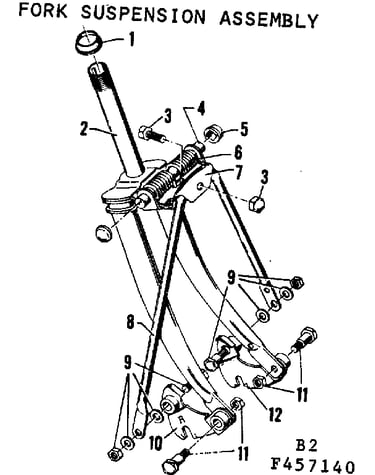 Fork and suspension assembly