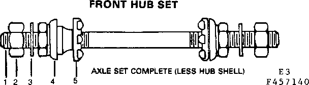 Front hub set