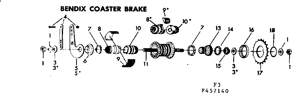 Bendix coaster brake