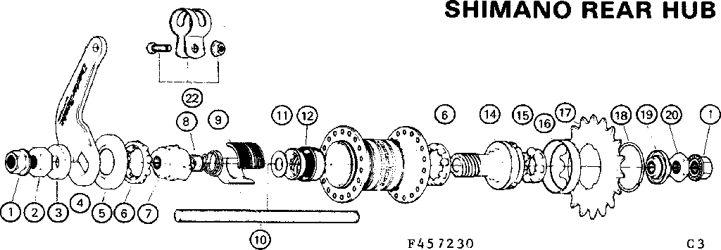 Shimano rear hub