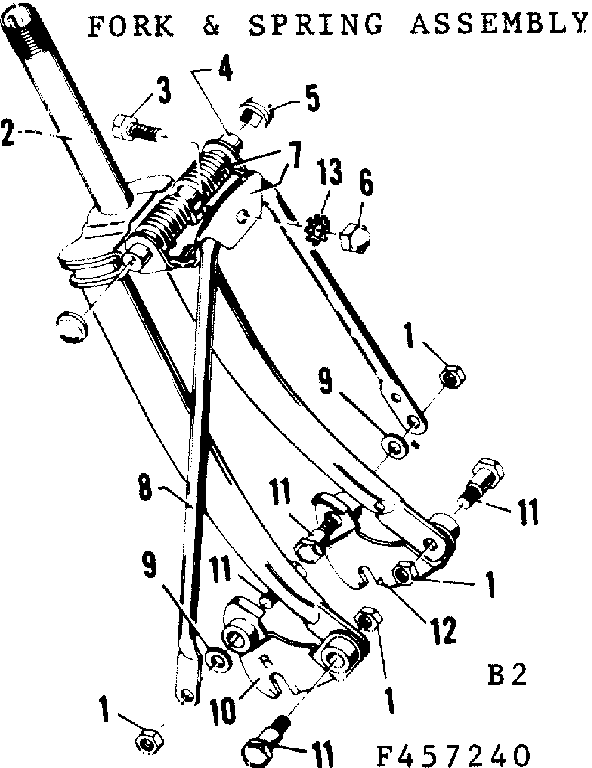 Fork & spring assy