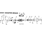 Sears 502457240 coaster brake/bendix diagram