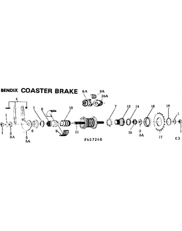 Coaster brake/bendix