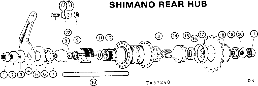 Shimano rear hub