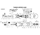 Sears 502457261 three speed hub diagram