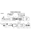 Three speed hub